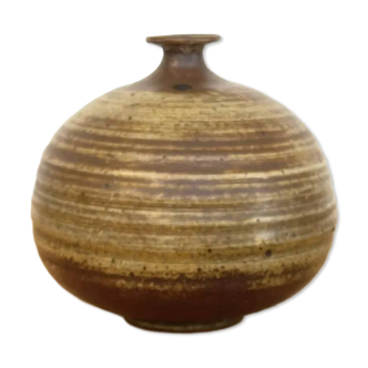 Vase boule en grès signé Durrenberger