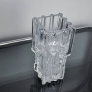 Limburg vase with ice cube effect in glass, Germany, 1970