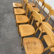 Set of 10 bistro chairs with crossbars