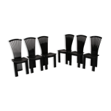 Chaises de salle à manger postmodernes de Pietro Costantini, Italie, années 1980,