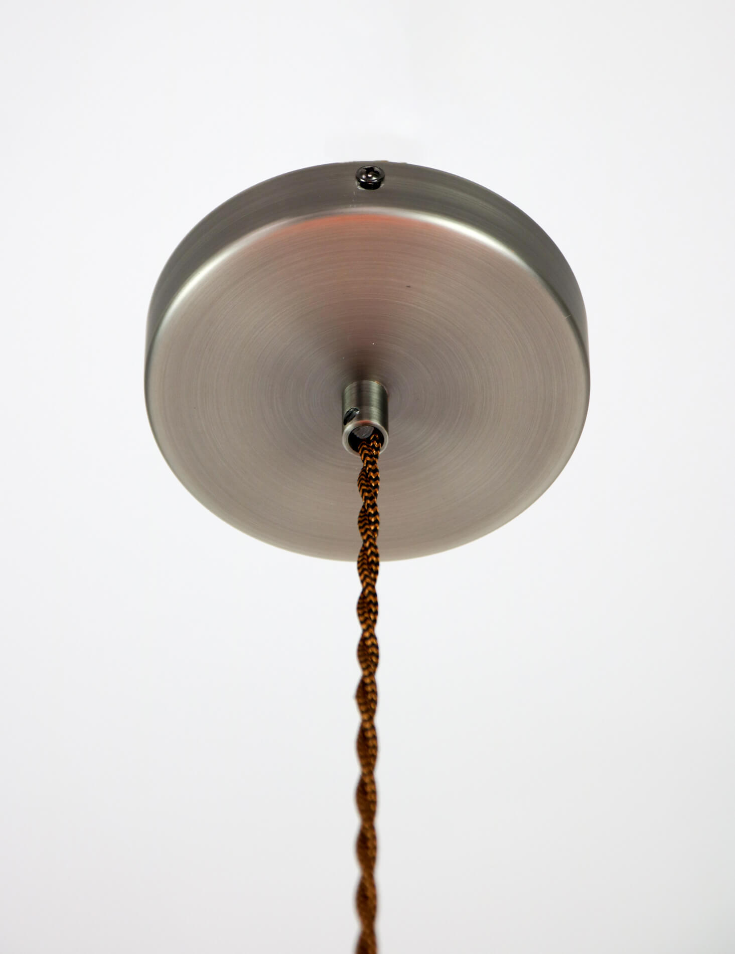 Suspension en verre orange du milieu du siècle