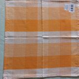 6 serviettes à carreaux jaune safran Geneviève Lethu