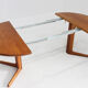 Vintage Danish round extendable dining table 1960s