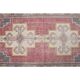 1970s Turkish Oushak Handmade Wool Cotton Pink Area Rug 127x276