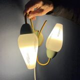 Opal glass wall lamp