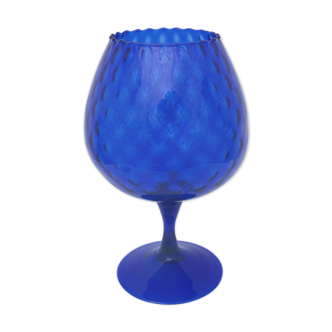 Vase verre bleu roi