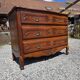 Curved commode in Louis XV style made of cherry wood.