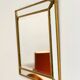 Vintage Wall Mirror in Gilded Brass with Leaf Details, 1980s