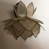 Lotus wall lamp in mother-of-pearl petals