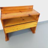 Vintage pine desk with sled legs from the 70s and 80s