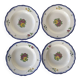 4 iron earth flat plates Salins floral decoration perfect condition