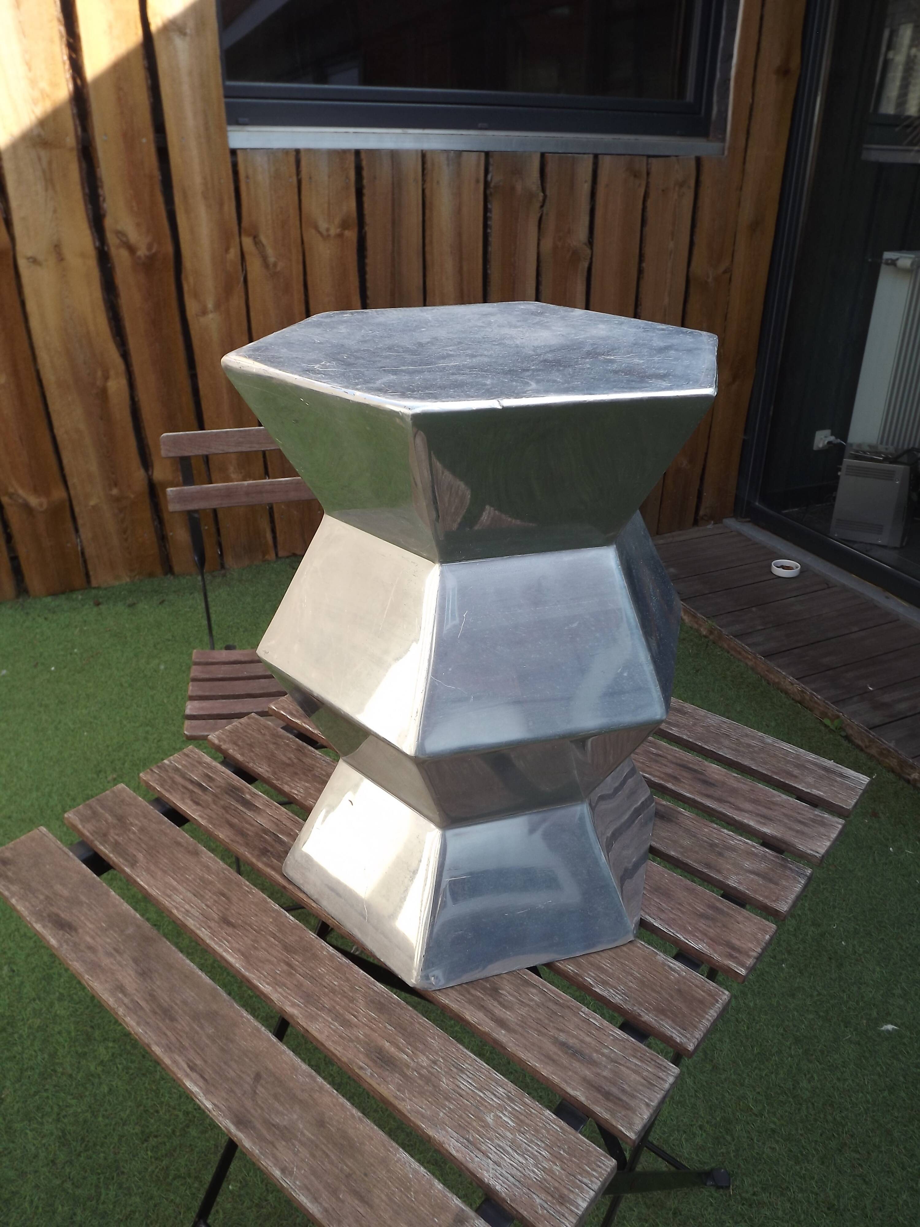 Millbury metal stool Rutledge & King design