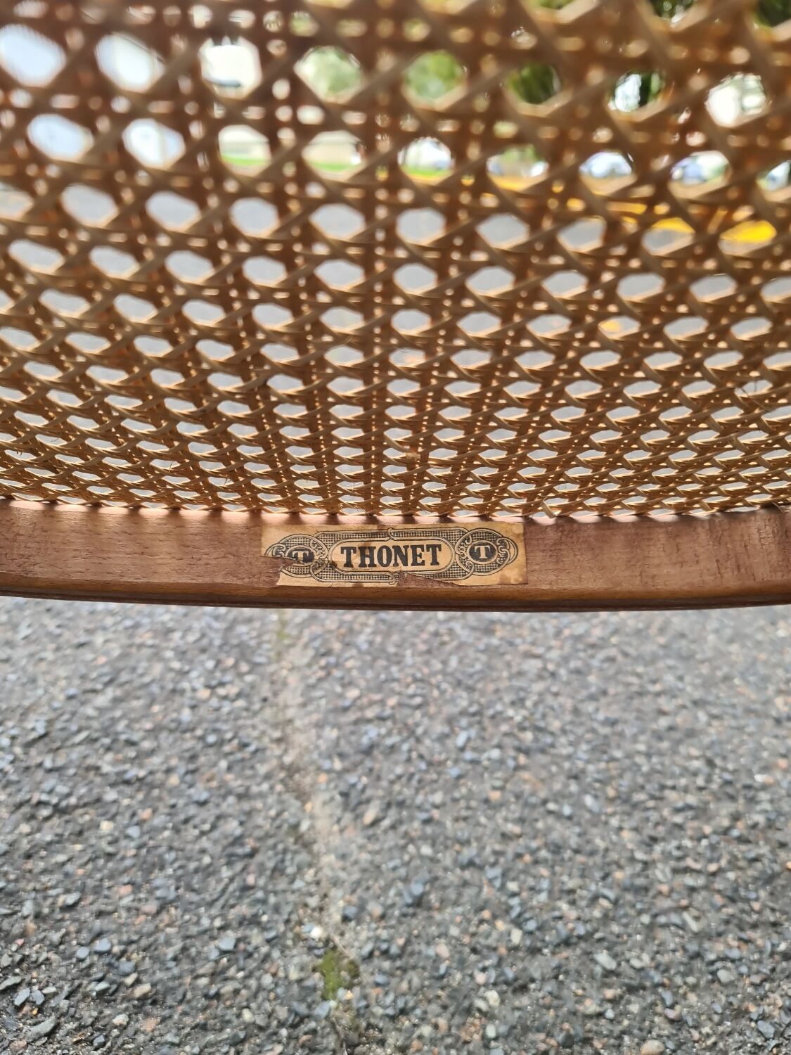 Rocking chair rattan and bentwood Vintage tuna