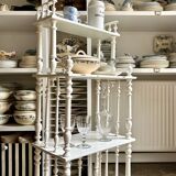 Library, white wooden sheet music cabinet.