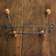 Porte manteaux double barre boules bois