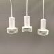 3 minimalistic small hanging lamps from danish lyfa, produced in the 80s.