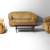 Italian two-seater sofa in beige velvet, 1970s