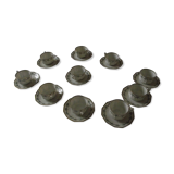 10 Limoges porcelain teacups from the 30s and 40s.