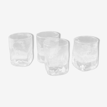 Four whisky glasses