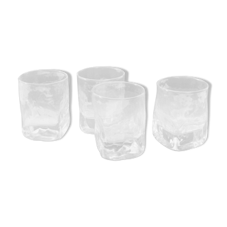 Four whisky glasses
