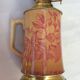 Oil lamp with ceramic body handle