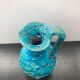 Former ceramic ewer pitcher - vintage blue ecumes