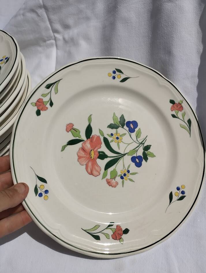 Vintage table service Ceramica Quadrifoglio