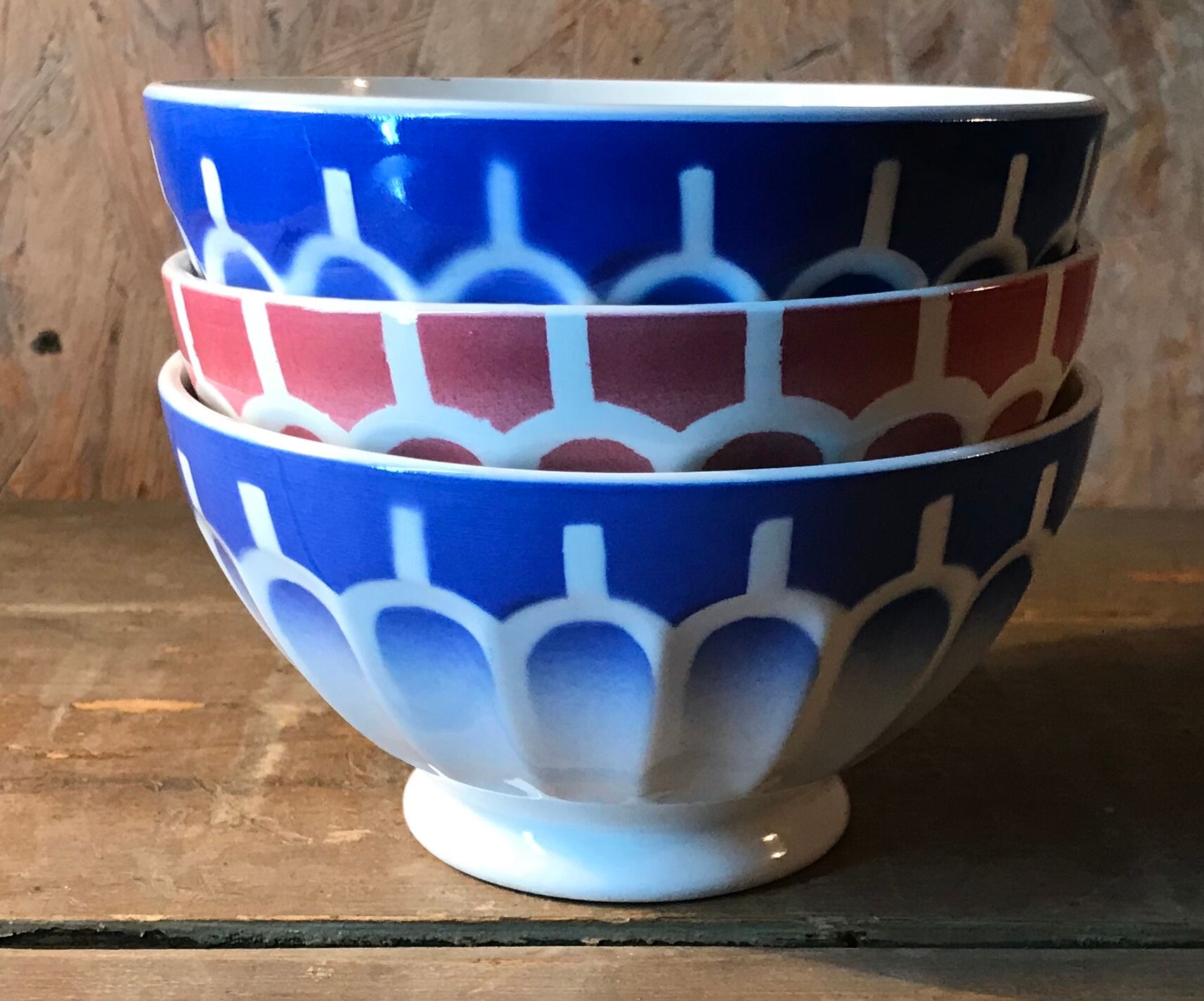 Series of 3 bowls Digoin Sarreguemines