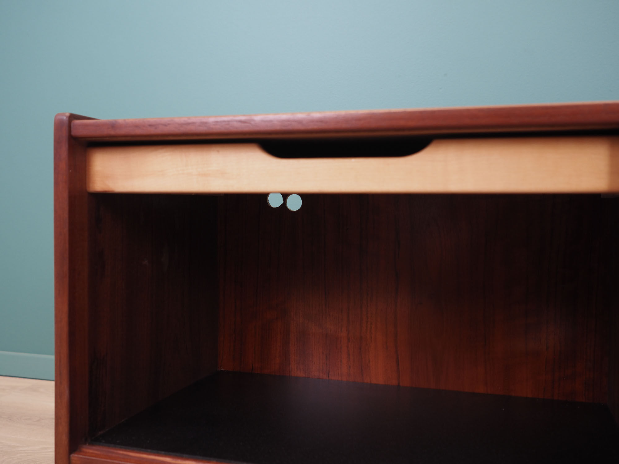 Teak lowboard, Danish design, 1960s, production: Denmark