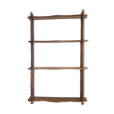Turned wooden shelf