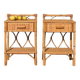 Paire de chevets rotin vintage