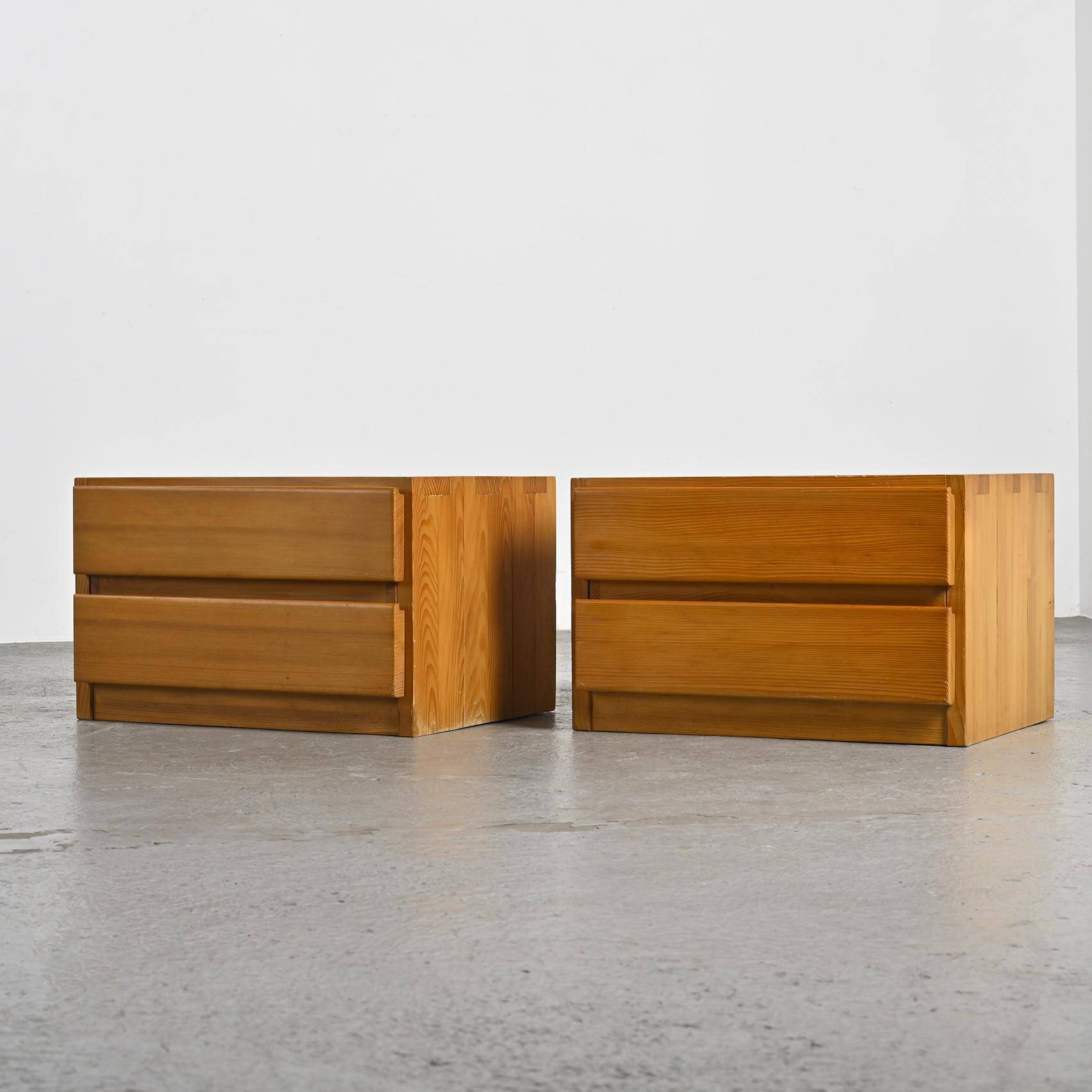 Pair of bedside tables by Maison Regain, 1970s
