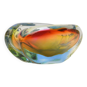 Ashtray, designed by M. Velíšková, Glassworks Skrdlovice, Czechoslovakia, 1960s.