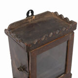 Vitrine murale petite ancienne boite a horloge patine d'origine inde