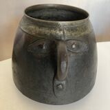 Pot cover vase face 1900 patina of origin
