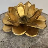 70s gold lotus wall light