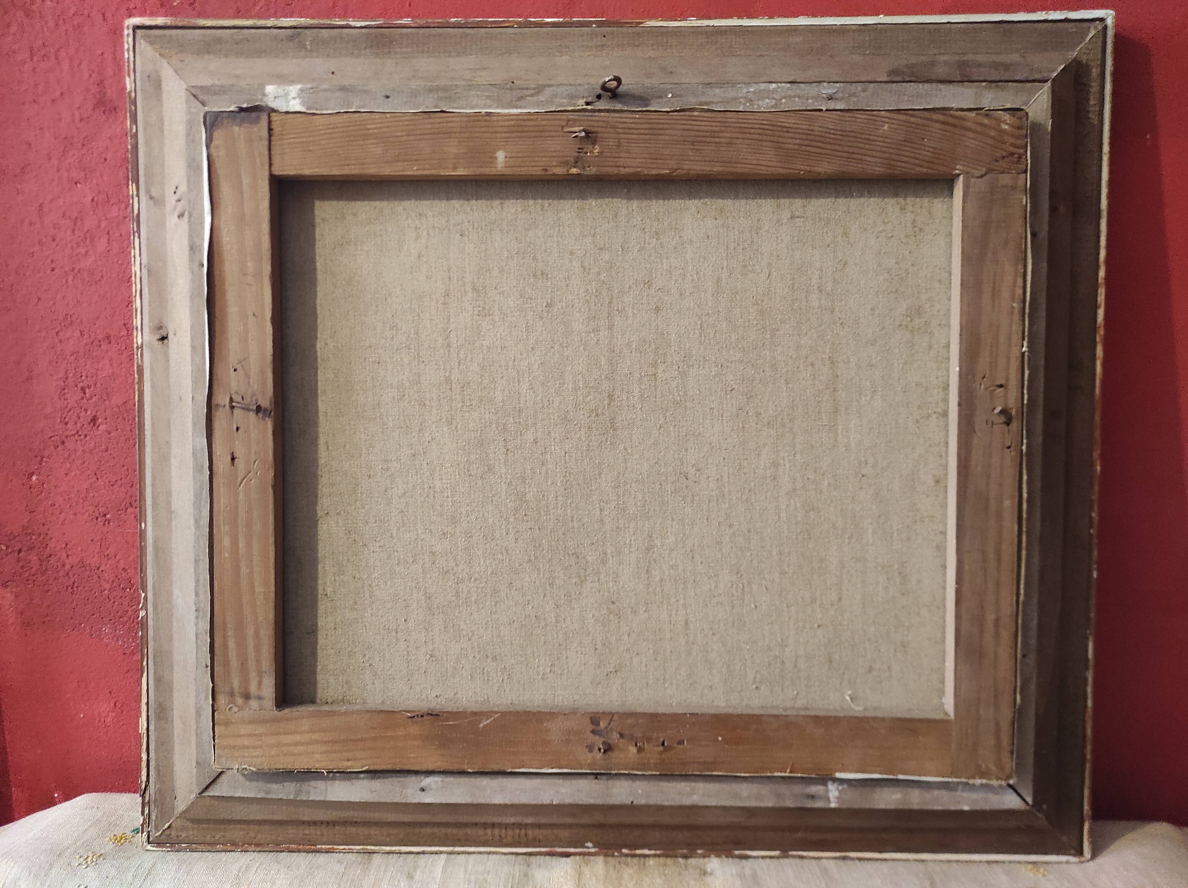 Vintage French oil painting on canvas of Paris, signed Lendais