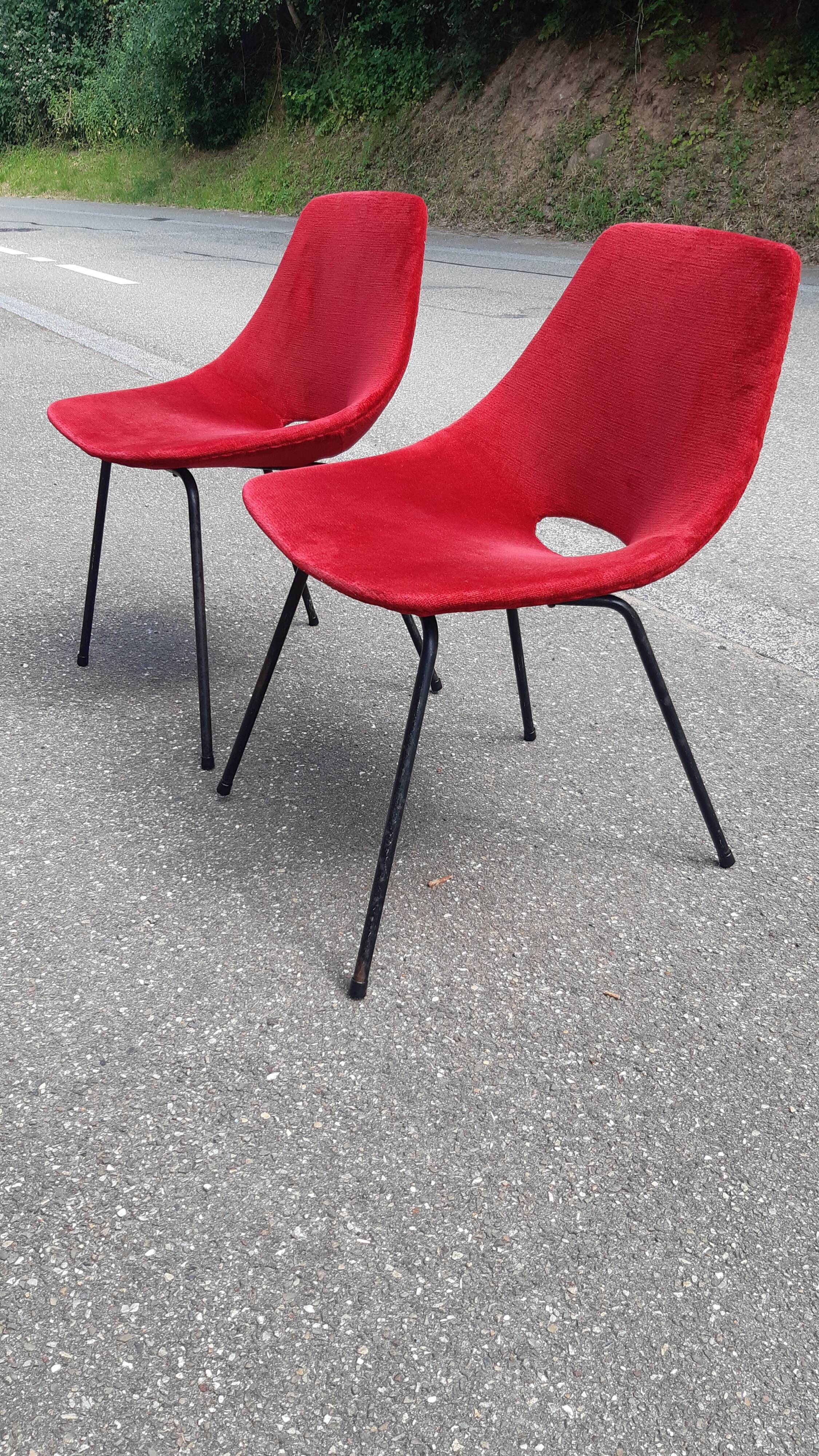 Pierre Guariche barrel chairs