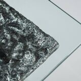 Heavy cast aluminium brutalist coffee table