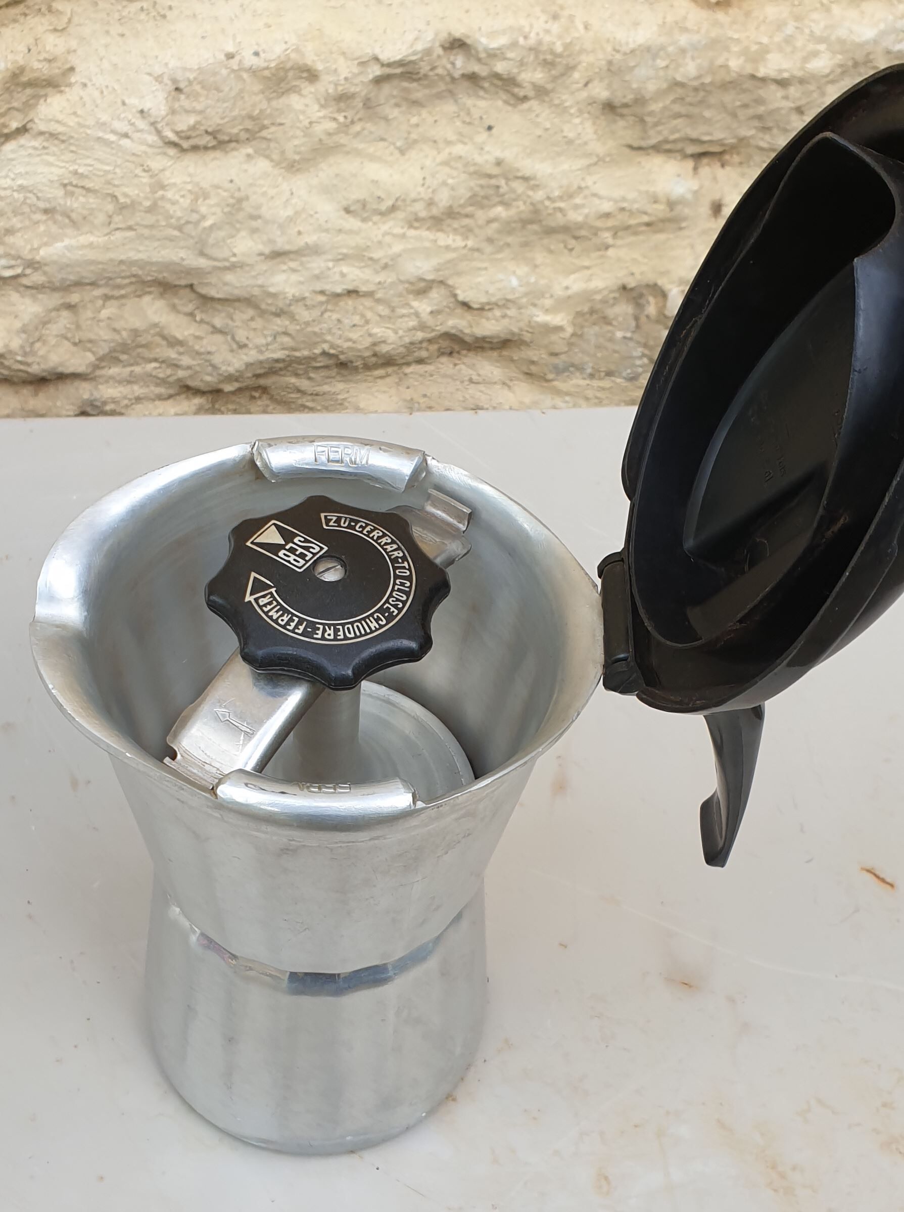 Cafetiere SEB Vintage en aluminium
