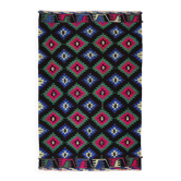 Grand kilim turc vintage Oushak géométrique multicolore 309 x 195 cm