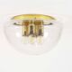 Large clear bubble glass flush mount light by Glashutte Limburg
