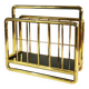Art Deco brass newspaper rack, 1950s Germany