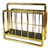 Art Deco brass newspaper rack, 1950s Germany