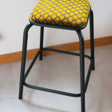 Matte and yellow black industrial stool