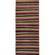 Colorful striped turkish kilim rug runner 77 x 245 cm