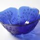 Cobalt Blue Vintage Glass Bowl / Cow Parsley Design by Pertti Kallioinen
