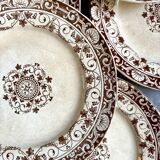 6 Jules Vieillard ironstone flat plates, "Louis XV" service