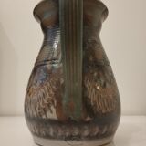 Ceramic pitcher signed Courjault