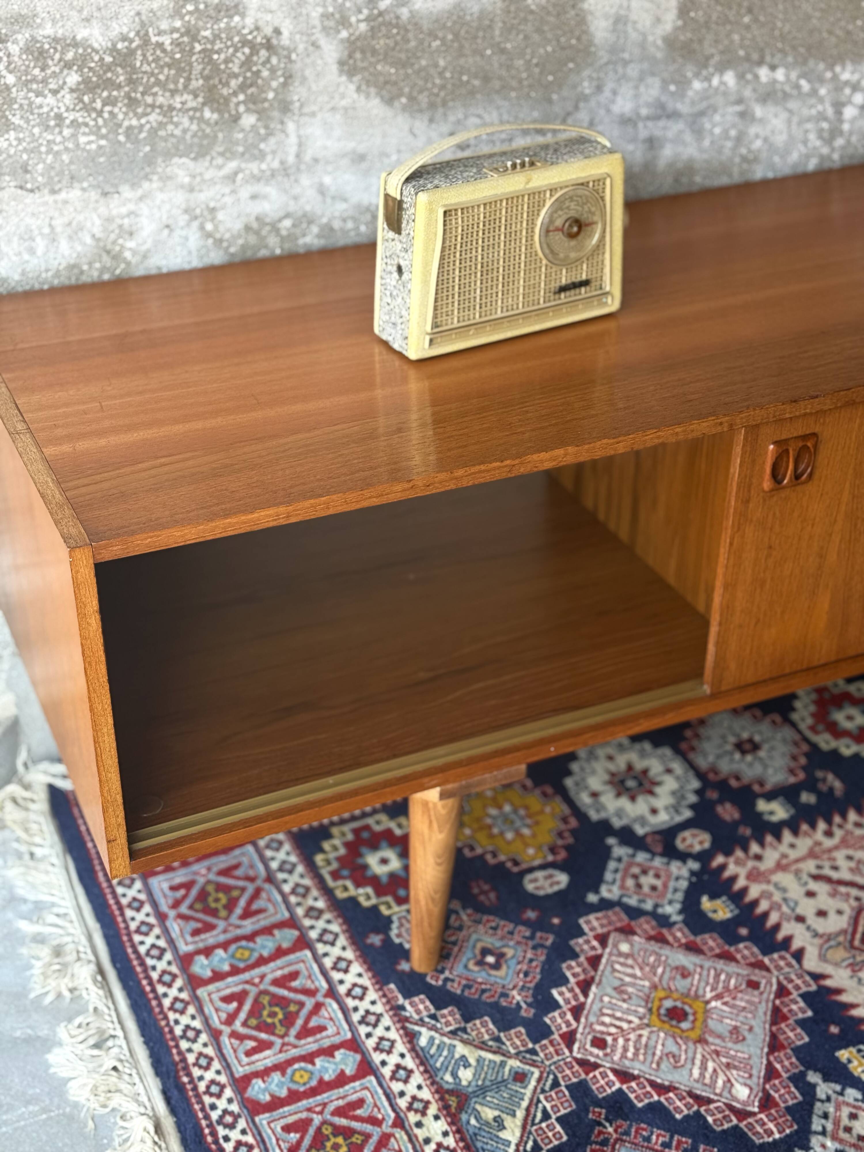 Vintage Scandinavian teak sideboard, 1970.